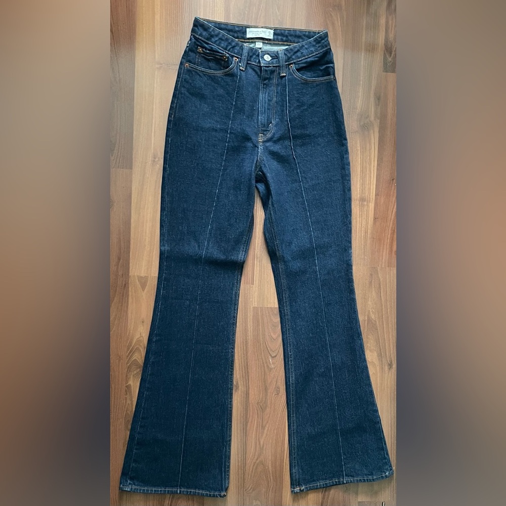 Abercrombie & Fitch Dark Blue Vintage Flare Jeans High Rise